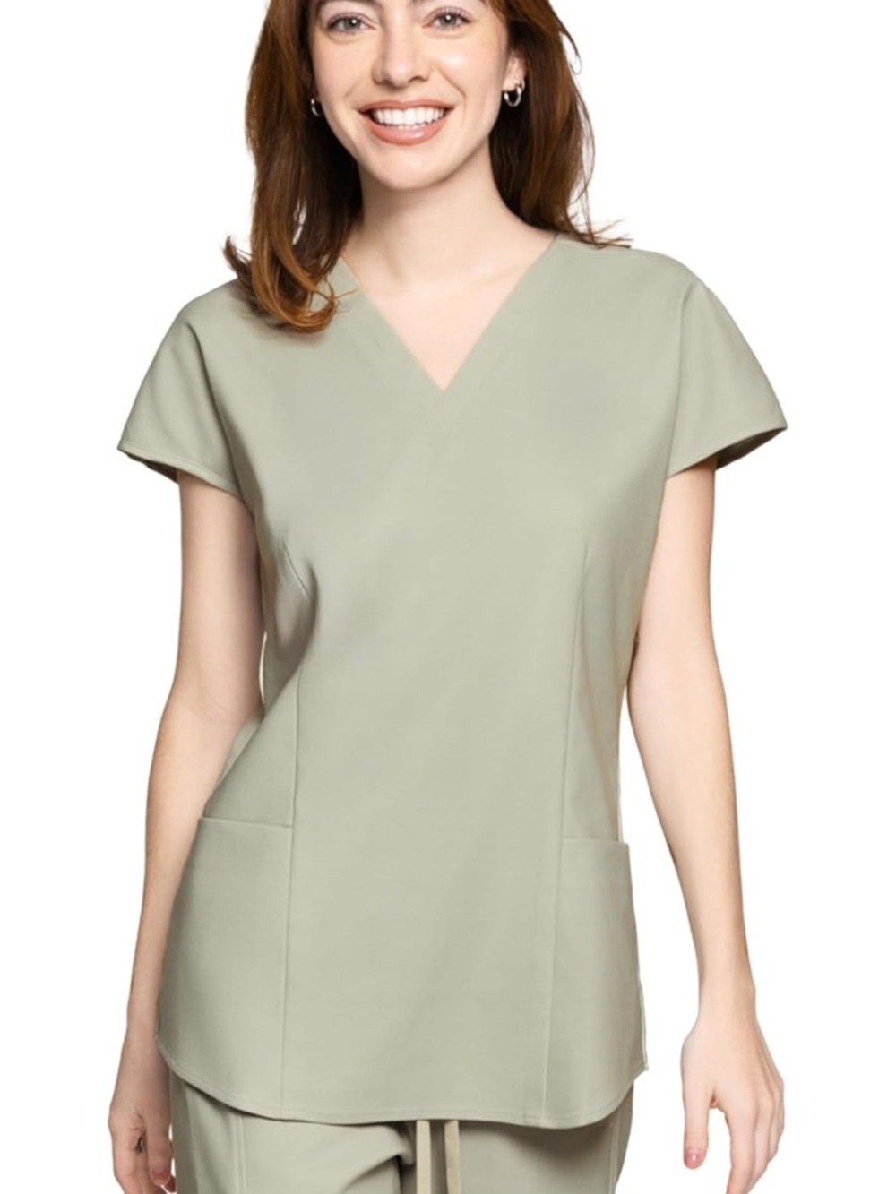 Acadia Gilda Fitted V-Neck Scrub Slim Fit Easy-Care Top. Size XL